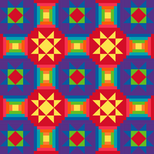Load image into Gallery viewer, PDF Stars in Court Quilt Pattern