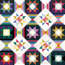 Load image into Gallery viewer, PDF Stars in Court Quilt Pattern