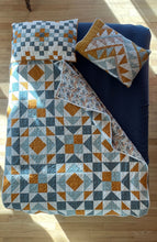 Load image into Gallery viewer, Blue Entropy Inverse Version Twin Sized 72" x 90" Quilt Top (only) Kit