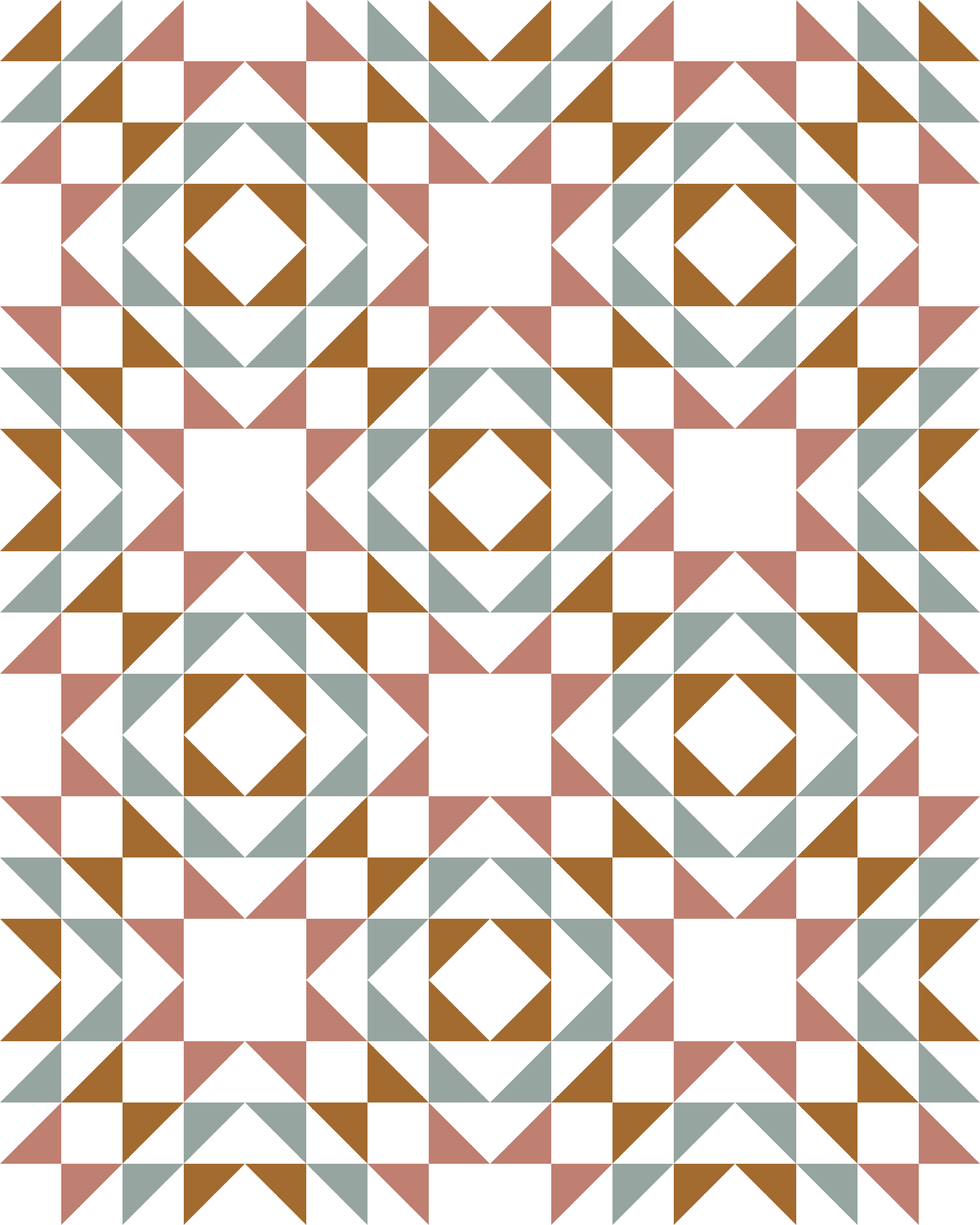 Pink Entropy 4 Color Version Twin Sized Quilt Top (only) Kit
